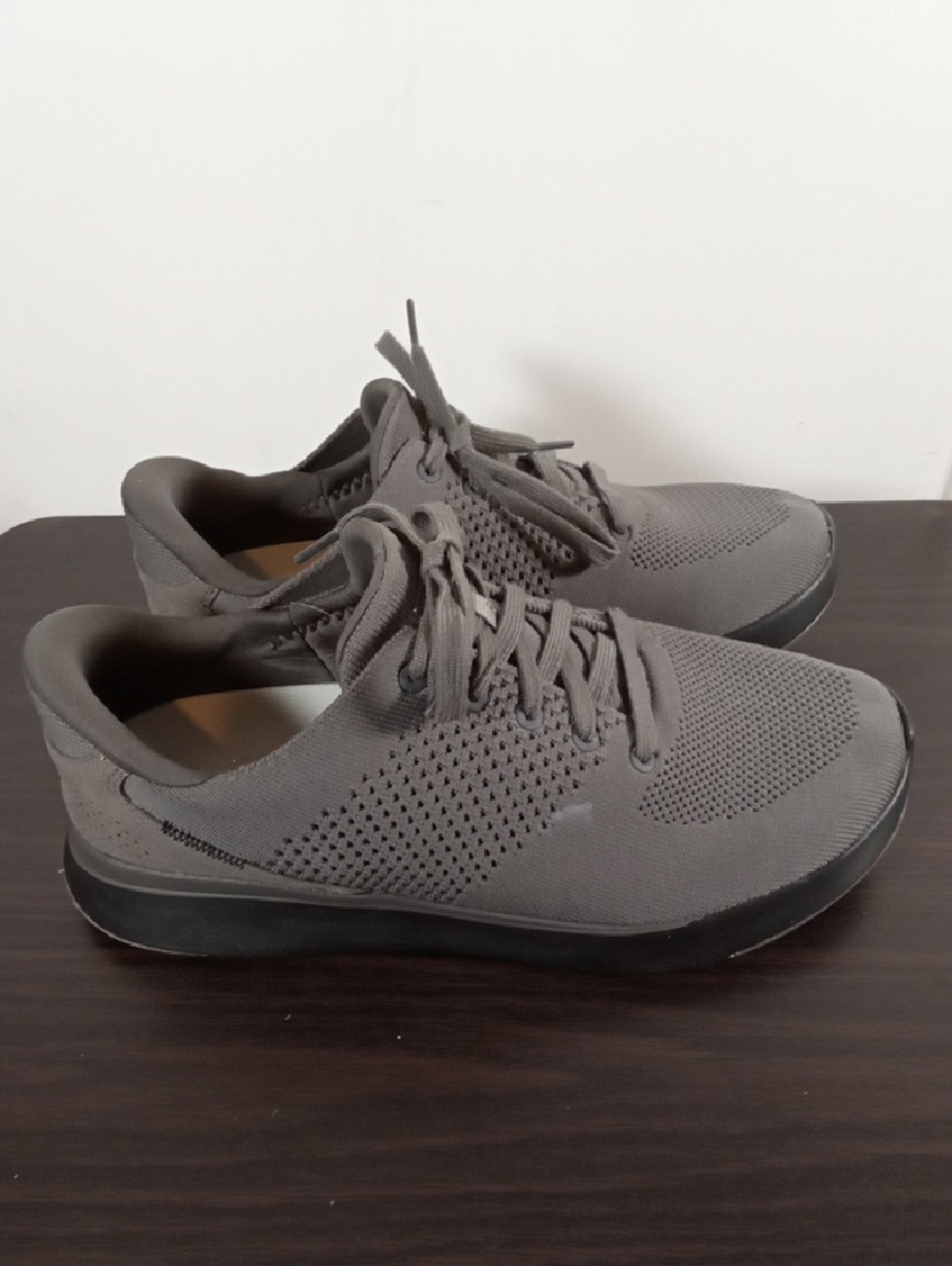 Kizik Lima Handsfree Lab Gray Round Toe Lace Up Sneakers Womens 9.5 Wide